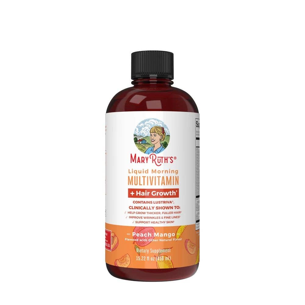 MaryRuth’s Peach Mango Morning Liquid Multivitamin + Hair Growth