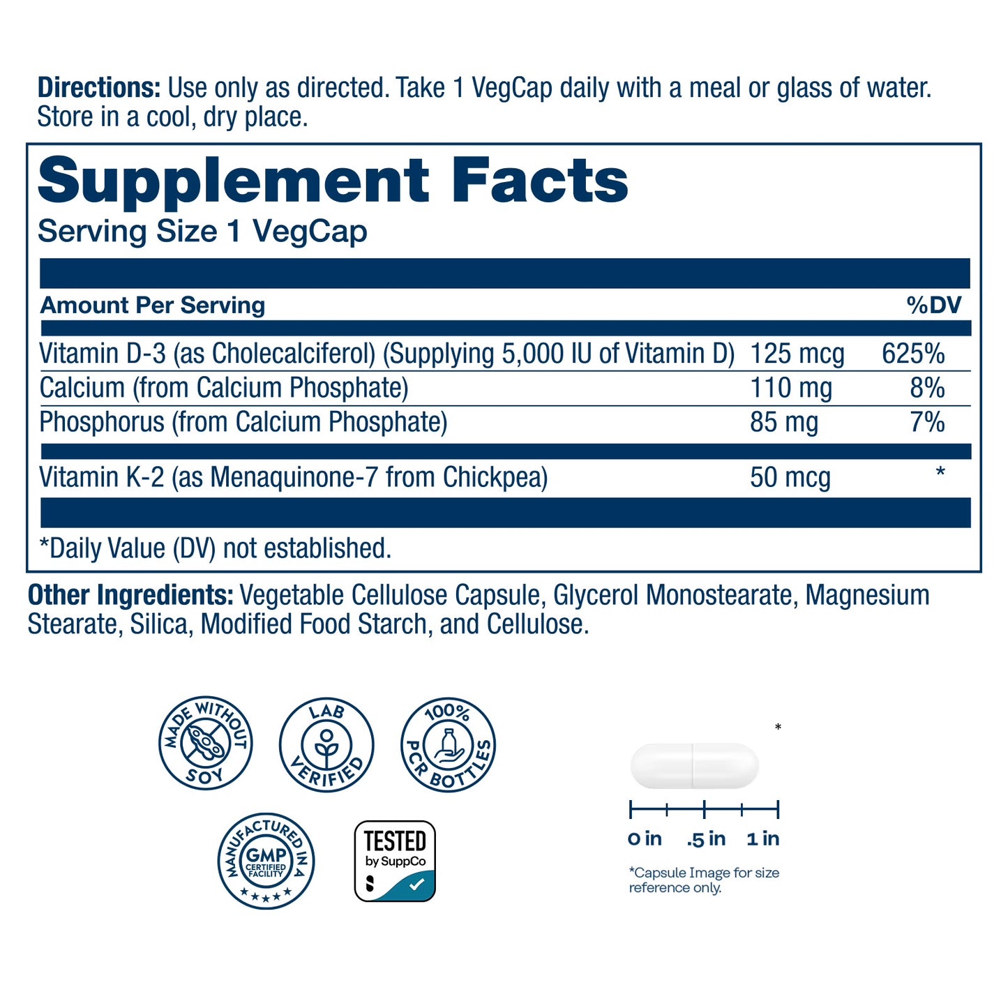 Solaray Vitamina D3 + K2