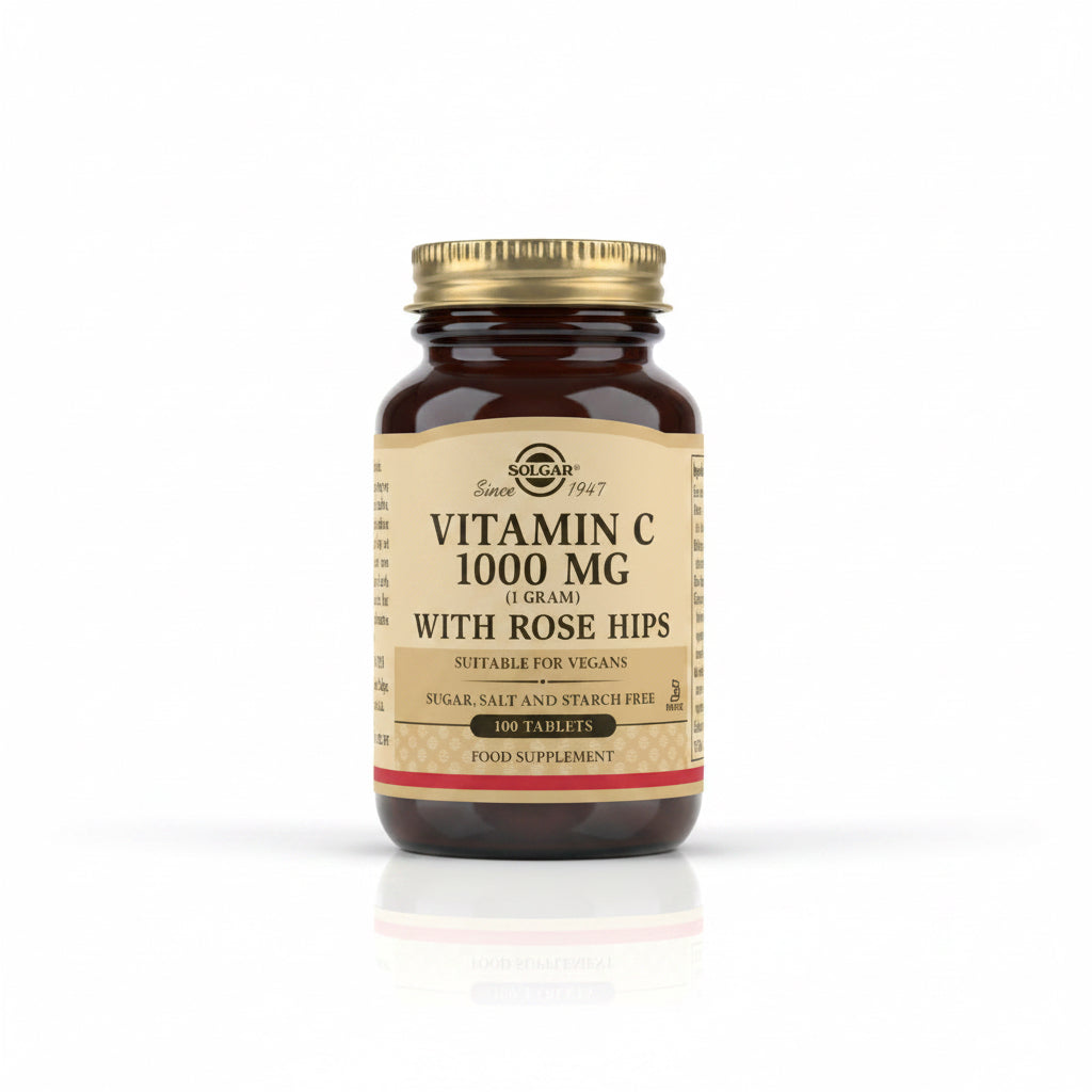 Solgar Vitamina C 1000 mg con Rose Hips 100 comprimidos