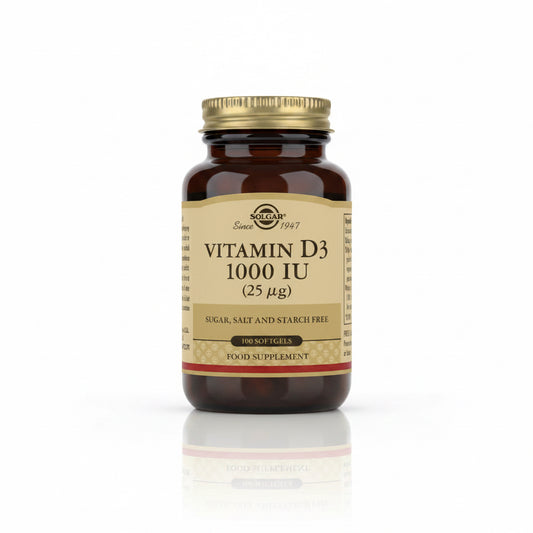 Solgar Vitamina D3 1000 IU – 100 Cápsulas Blandas