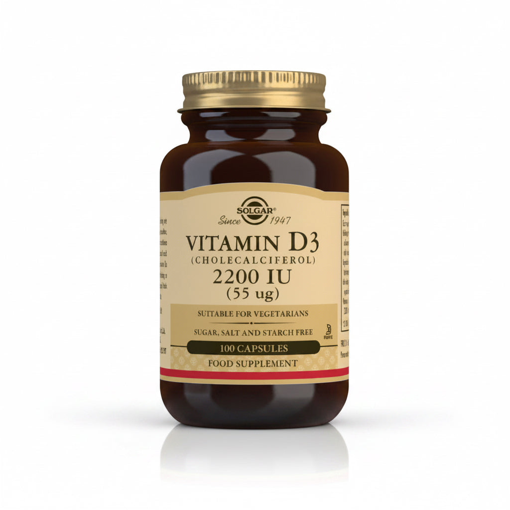 Solgar Vitamina D3 2200 IU (55 µg) – 100 cápsulas vegetales